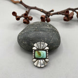 The Phoenix Ring #1- Natural Royston Turquoise and Sterling Silver- Finished to Size or as a Pendant