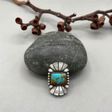 The Phoenix Ring #2- Kingman Turquoise and Sterling Silver- Finished to Size or as a Pendant