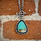 The Landscape Shadowbox Necklace- Natural Royston Royal Blue Turquoise and Sterling Silver Heavyweight Necklace