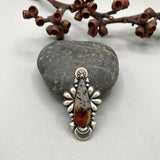 The Dagger Ring- Montana Agate and Sterling Silver- Finished to Size or as a Pendant