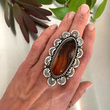 The Autumnus Ring- Montana Agate and Sterling Silver- Finished to Size or as a Pendant