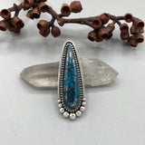 Morenci II Talon Ring- Morenci II Turquoise and Sterling Silver- Finished to Size or as a Pendant
