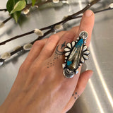 The Dagger Ring- Morenci II Turquoise and Sterling Silver- Finished to Size or as a Pendant