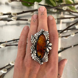 The Nightshade Ring- Montana Agate and Sterling Silver- Finished to Size or as a Pendant