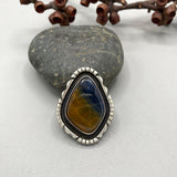 The Shadowbox Ring- Pietersite and Sterling Silver- Finished to Size or as a Pendant