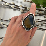 The Shadowbox Ring- Pietersite and Sterling Silver- Finished to Size or as a Pendant