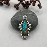 The Dagger Ring- Natural Royston Turquoise and Sterling Silver- Finished to Size or as a Pendant