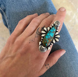 The Dagger Ring- Natural Royston Turquoise and Sterling Silver- Finished to Size or as a Pendant