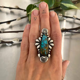 The Dagger Ring- Natural Royston Turquoise and Sterling Silver- Finished to Size or as a Pendant