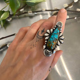 The Dagger Ring- Natural Royston Turquoise and Sterling Silver- Finished to Size or as a Pendant