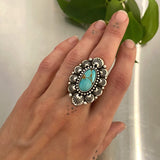 The Sweetheart Ring 3- Royston Turquoise and Sterling Silver- Finished to Size or as a Pendant