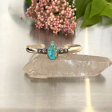 Celestial Cuff- Size S/M- Royston Turquoise and Sterling Silver Bracelet