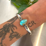 Celestial Cuff- Size S/M- Royston Turquoise and Sterling Silver Bracelet