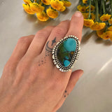 The Salina Ring- Moon River Turquoise and Sterling Silver- Finished to Size or as a Pendant