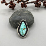 The Silhouette Ring- Natural High Grade Royston Turquoise and Sterling Silver- Finished to Size or as a Pendant