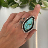 The Silhouette Ring- Natural High Grade Royston Turquoise and Sterling Silver- Finished to Size or as a Pendant