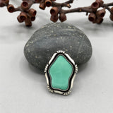 The Shadowbox Ring- Broken Arrow Variscite and Sterling Silver- Finished to Size or as a Pendant