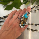 The Sierra Ring- Natural Royston Turquoise and Sterling Silver- Finished to Size or as a Pendant