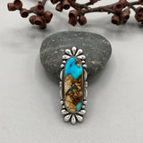 The Sierra Ring- Natural Royston Turquoise and Sterling Silver- Finished to Size or as a Pendant