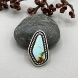 The Silhouette Ring- Natural Royston Turquoise and Sterling Silver- Finished to Size or as a Pendant