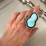 The Silhouette Ring- Natural High-Grade Royston Turquoise and Sterling Silver- Finished to Size or as a Pendant