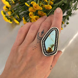 The Silhouette Ring- Natural Royston Turquoise and Sterling Silver- Finished to Size or as a Pendant