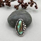 The Splash Ring- Natural Royston Turquoise and Sterling Silver- Finished to Size or as a Pendant