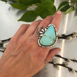 The Splash Ring- Natural Royston Turquoise and Sterling Silver- Finished to Size or as a Pendant