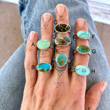 Hand-Stamped Turquoise Rings