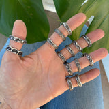 Hand-Stamped Turquoise Rings