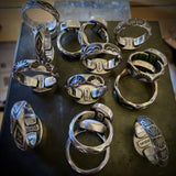 Hand-Stamped Turquoise Rings