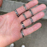 Hand-Stamped Turquoise Rings