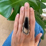 The Stiletto Ring- Petrified Palm Root and Sterling Silver- Finished to Size or as a Pendant