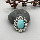 The Royston Supernova Ring- Natural Royston Turquoise and Sterling Silver- Finished to Size or as a Pendant