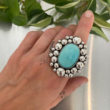 The Royston Supernova Ring- Natural Royston Turquoise and Sterling Silver- Finished to Size or as a Pendant