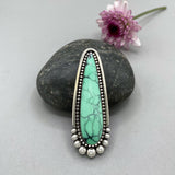 The Variscite Talon Ring- Natural Emerald Rose Variscite and Sterling Silver- Finished to Size or as a Pendant