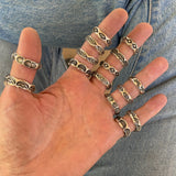 Hand-Stamped Turquoise Rings