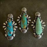 The Dagger Ring- Rising Phoenix Turquoise and Sterling Silver- Finished to Size or as a Pendant