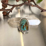 The Annapurna Ring- Bamboo Mountain Turquoise and Sterling Silver- Finished to Size or as a Pendant
