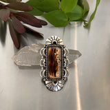 The Apparition Ring- Montana Agate and Sterling Silver- Finished to Size or as a Pendant