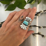 The Phoenix Ring 3- Natural Royston Turquoise and Sterling Silver- Finished to Size or as a Pendant