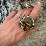 The Badlands Ring- Deschutes Jasper and Sterling Silver- Finished to Size or as a Pendant