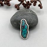 The Bamboo Mountain Reverberation Ring- Bamboo Mountain Turquoise and Sterling Silver- Finished to Size or as a Pendant