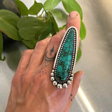 Talon Ring 2 - Bamboo Mountain Turquoise and Sterling Silver- Finished to Size or as a Pendant