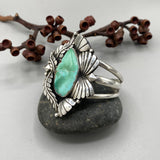 The Belladonna Cuff- Size M/L- Natural High Grade Royston Turquoise and Sterling Silver Bracelet