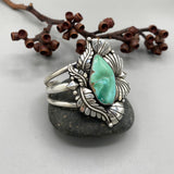 The Belladonna Cuff- Size M/L- Natural High Grade Royston Turquoise and Sterling Silver Bracelet