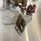 The Black Widow Ring- Mustang Turquoise and Sterling Silver- Finished to Size or as a Pendant