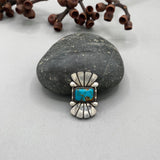 The Phoenix Ring 3- Royston Turquoise and Sterling Silver- Finished to Size or as a Pendant