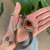 The Sundown Bolo- Montana Agate and Sterling Silver Bolo