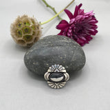 The Gemini Ring 2- White Buffalo and Sterling Silver- Finished to Size or as a Pendant